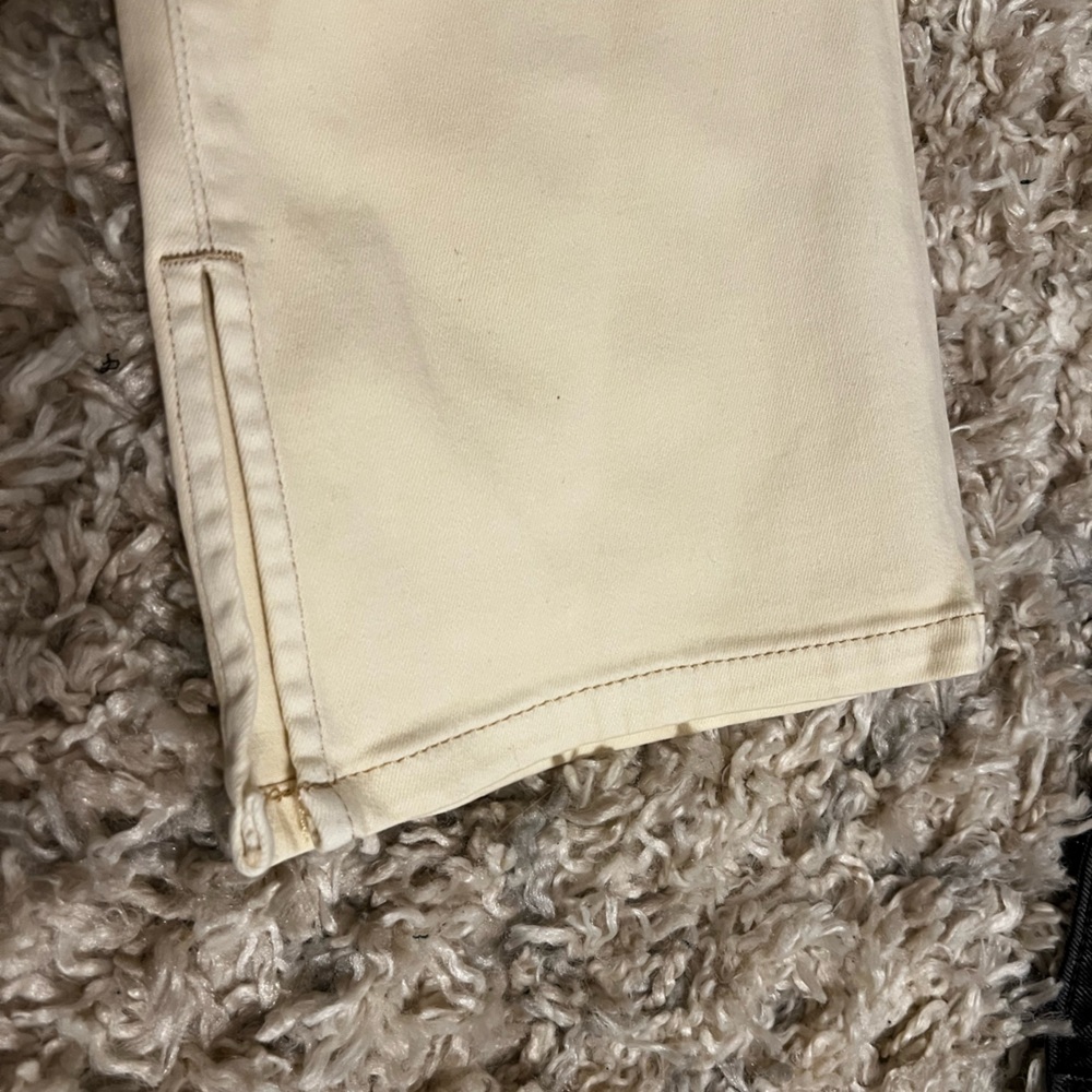 Express Cream Mid Rise Jeans - Picture 3 of 4